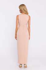 Lang kjole Moe til dame fra MS StyleHaven, laget av Velur, farge Svart, størrelse XL, med long ermer, perfekt til dress