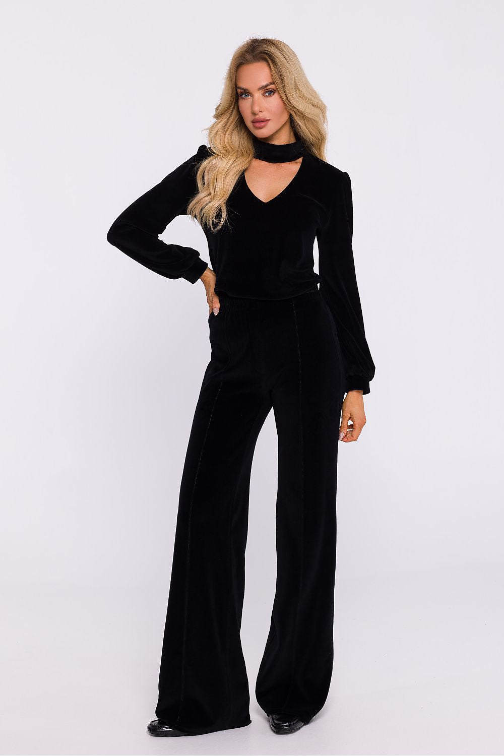Damebukse Moe til dame fra MS StyleHaven, laget av polyester; Velur, farge Grønn, størrelse XXL, med 45720 ermer, perfekt til dress