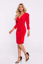 Aftenkjole Moe til dame fra MS StyleHaven, laget av polyester, farge Rød, størrelse s, med 45720 ermer, perfekt til dress
