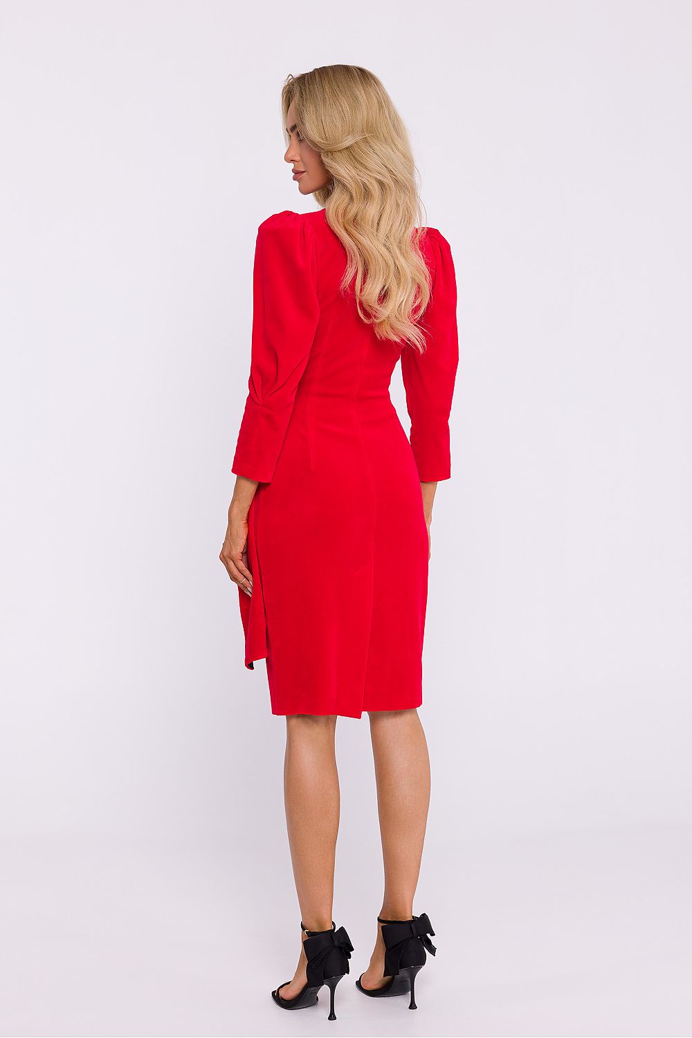 Aftenkjole Moe til dame fra MS StyleHaven, laget av polyester, farge Rød, størrelse M, med 45720 ermer, perfekt til dress