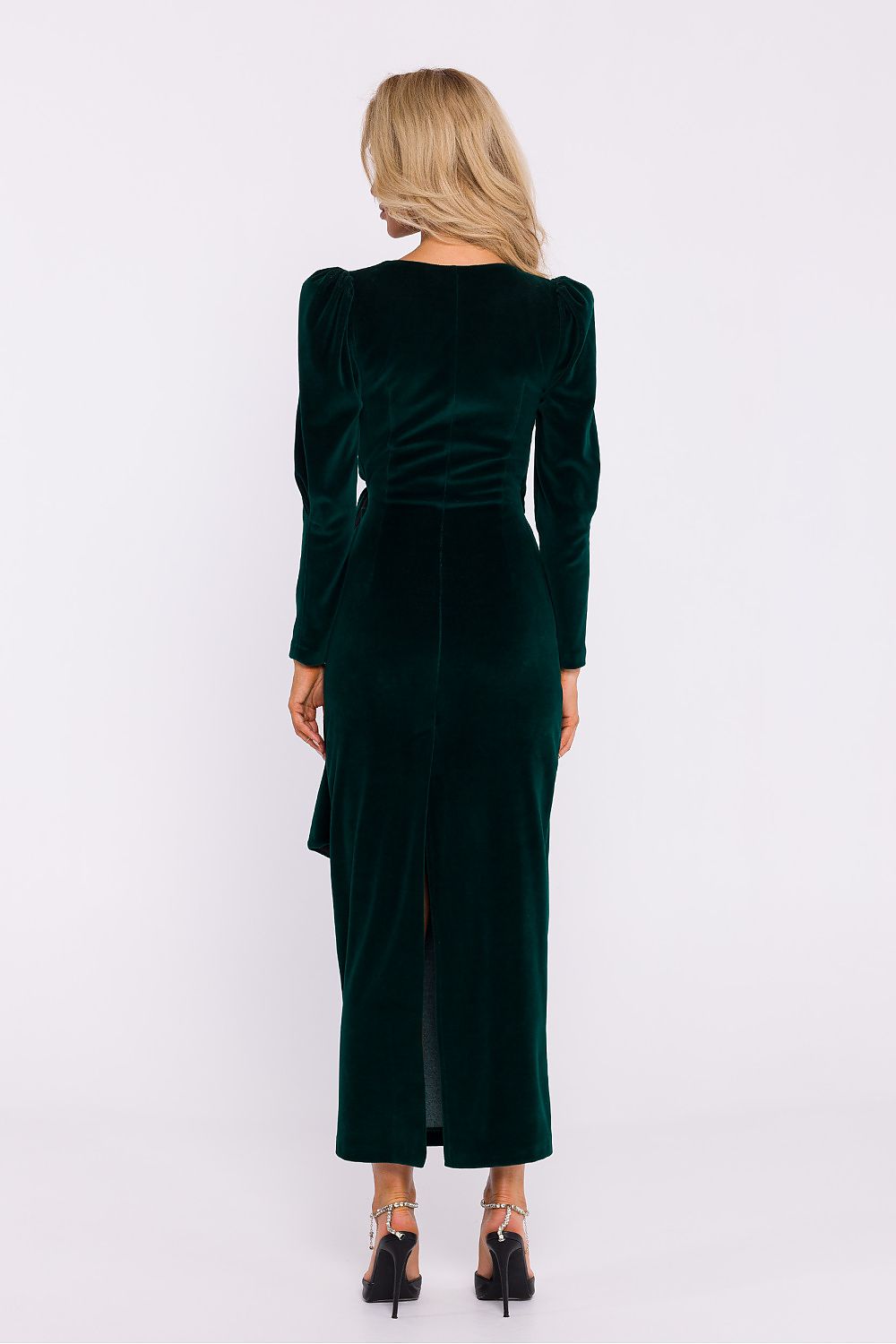 Lang kjole Moe til dame fra MS StyleHaven, laget av polyester, farge Grønn, størrelse M, med 45720 ermer, perfekt til dress