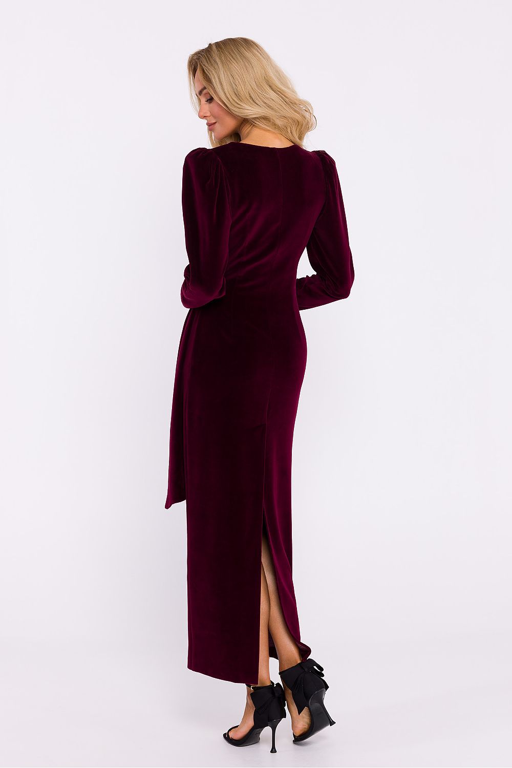 Lang kjole Moe til dame fra MS StyleHaven, laget av polyester, farge Svart, størrelse XL, med 45720 ermer, perfekt til dress