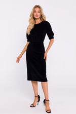 Velour Dagkjole Moe til dame fra MS StyleHaven, laget av polyester, farge Grønn, størrelse XL, med 45720 ermer, perfekt til dress