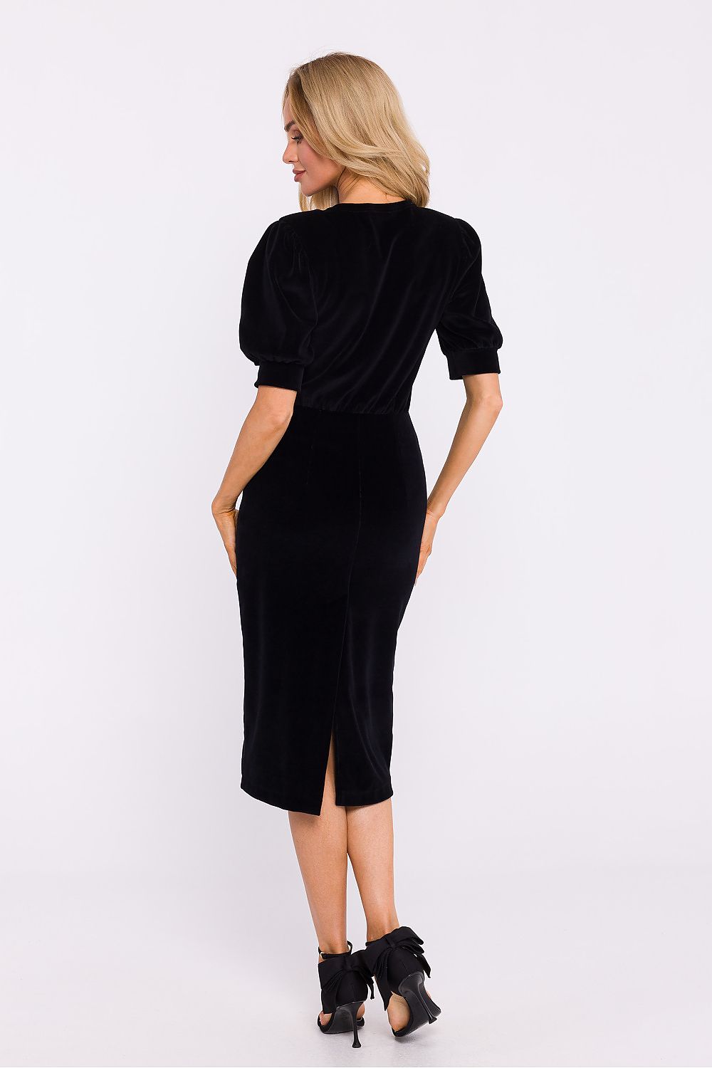 Velour Dagkjole Moe til dame fra MS StyleHaven, laget av polyester, farge Grønn, størrelse XXL, med 45720 ermer, perfekt til dress