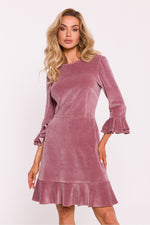 Dagkjole Moe til dame fra MS StyleHaven, laget av Velur, farge Svart, størrelse L, med 45720 ermer, perfekt til dress