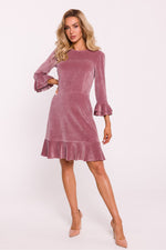 Dagkjole Moe til dame fra MS StyleHaven, laget av Velur, farge Svart, størrelse XL, med 45720 ermer, perfekt til dress