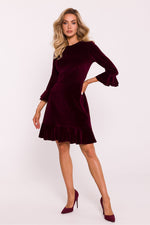 Dagkjole Moe til dame fra MS StyleHaven, laget av Velur, farge Rosa, størrelse L, med 45720 ermer, perfekt til dress