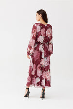 Ariela – flytende maxikjole i chiffon fra Roco Fashion fra MS StyleHaven, størrelse 38, med long, bukselengde long, kjolelengde maxi, kjolestil sheath