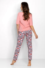 Pyjamas Momenti Per Me til dame fra MS StyleHaven, laget av Bomull; Elastan-1, farge Rosa, størrelse M, med long ermer, perfekt til casual; dress
