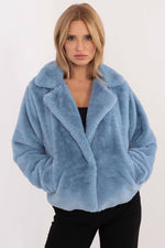 Elegant Pelsjakke med Fôret Krage - FP til dame fra MS StyleHaven, størrelse one-size-fits-all, med long, kjolelengde midi, kjolestil sweater