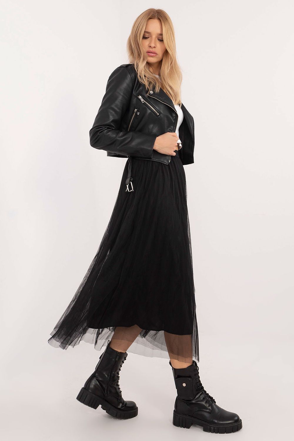 Casual Tyllskjørt med Strikk - FP til dame fra MS StyleHaven, størrelse one-size-fits-all, med long, kjolelengde midi, kjolestil sweater