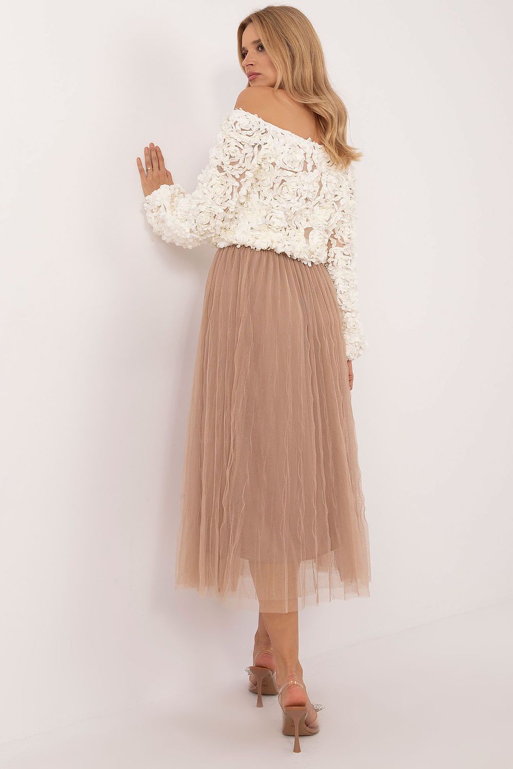 Casual Tyllskjørt med Strikk - FP til dame fra MS StyleHaven, størrelse one-size-fits-all, med long, kjolelengde midi, kjolestil sweater
