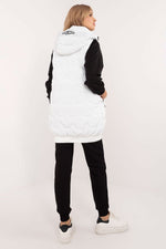 Vattert vest til dame fra MS StyleHaven, størrelse XXL, med long, bukselengde long, kjolelengde maxi, kjolestil gown; sheath