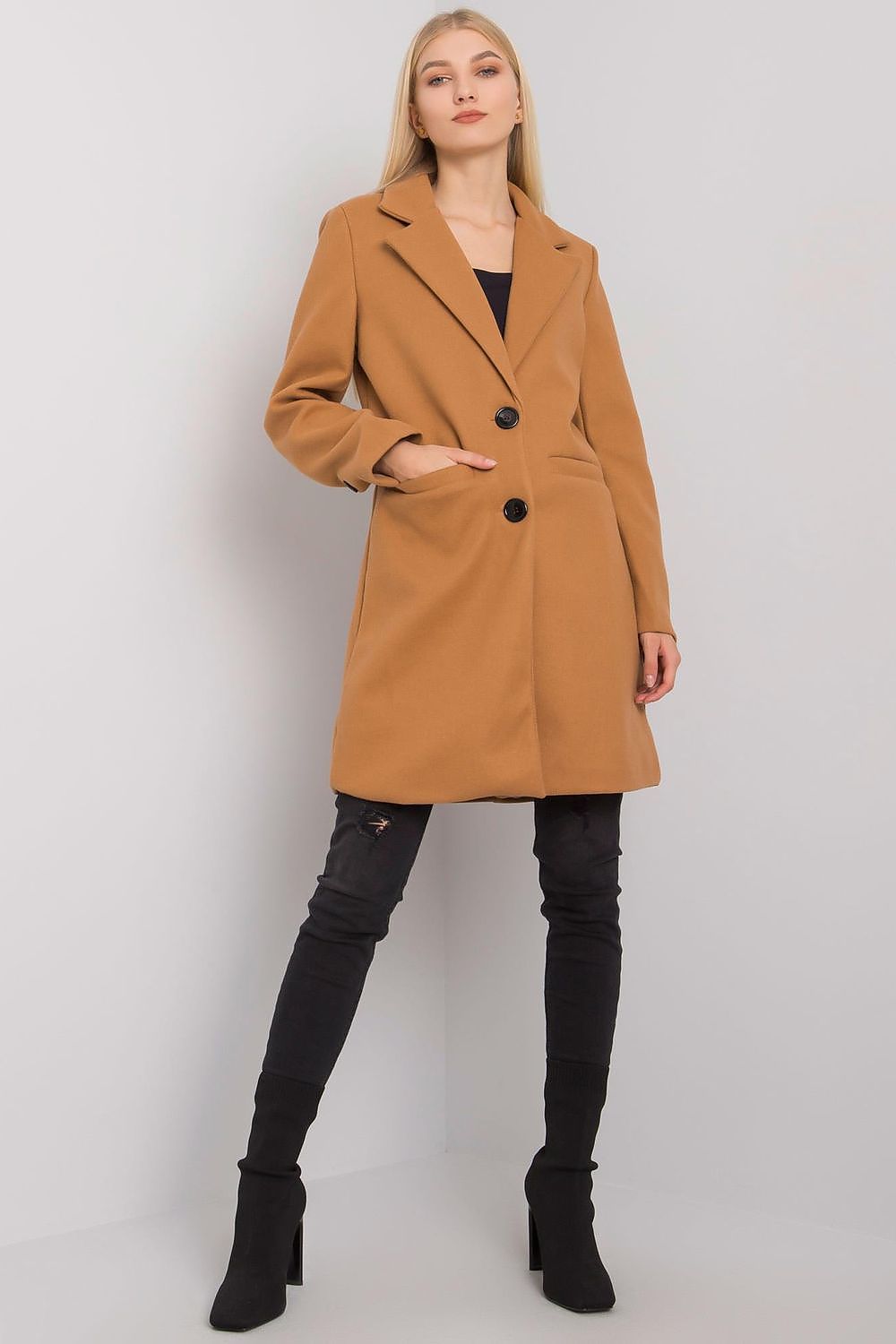 Frakk Och Bella til dame fra MS StyleHaven, laget av Viskose, farge Marineblå, størrelse XL, med short ermer, perfekt til casual; dress