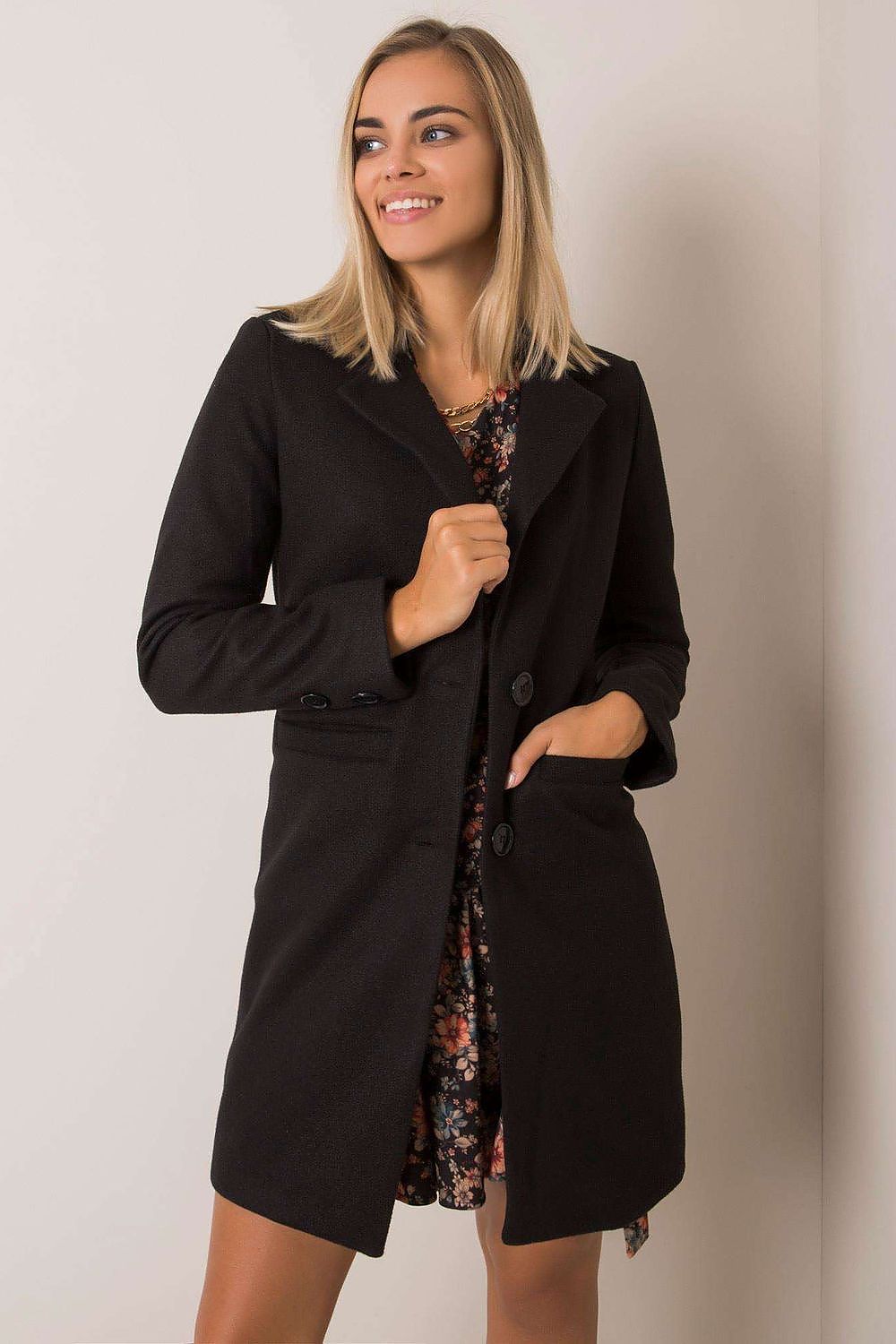 Frakk Och Bella til dame fra MS StyleHaven, laget av Viskose, farge Brun, størrelse L, med short ermer, perfekt til casual; dress