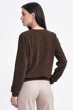 Bluse Nife til dame fra MS StyleHaven, laget av polyester, farge Brun, størrelse 40, med long ermer, perfekt til casual; dress