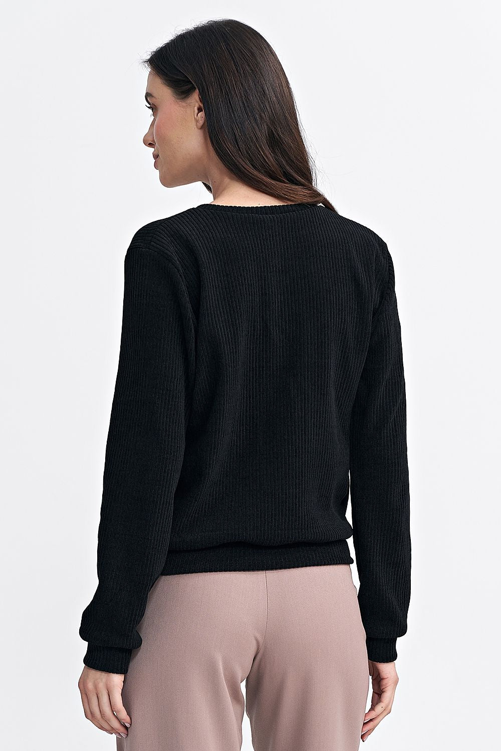 Bluse Nife til dame fra MS StyleHaven, laget av polyester, farge Svart, størrelse 40, med long ermer, perfekt til casual; dress