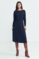 Dagskjole Nife til dame fra MS StyleHaven, laget av modal-1; Polyamid; Viskose, farge beige, størrelse 42, med long ermer, perfekt til casual; dress