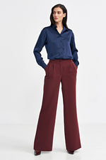 Bukser Nife til dame fra MS StyleHaven, laget av polyester; Viskose, farge Rød, størrelse 38, med long ermer, perfekt til casual; dress