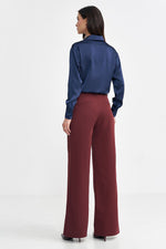 Bukser Nife til dame fra MS StyleHaven, laget av polyester; Viskose, farge Rød, størrelse 40, med long ermer, perfekt til casual; dress