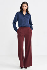 Bukser Nife til dame fra MS StyleHaven, laget av polyester; Viskose, farge Rød, størrelse 42, med long ermer, perfekt til casual; dress