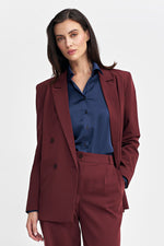 Jakke Nife til dame fra MS StyleHaven, laget av polyester; Viskose, farge Rød, størrelse 42, med long ermer, perfekt til casual; dress