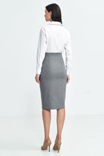 Skjørt Nife til dame fra MS StyleHaven, laget av polyester; Viskose, farge Grå, størrelse 40, med sleeveless ermer, perfekt til casual; dress