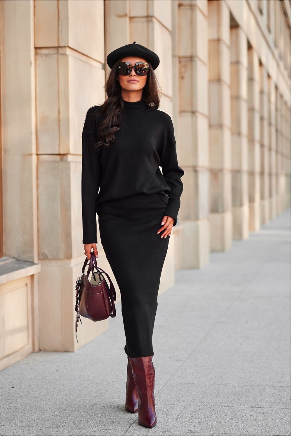 Carmen – strikkeskjørt med stil og komfort - Roco Fashion fra MS StyleHaven, størrelse 36, med long, bukselengde long, kjolelengde midi, kjolestil wrap; a-line