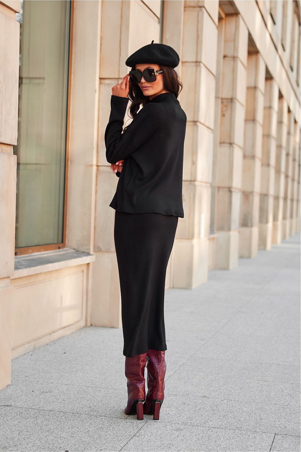 Carmen – strikkeskjørt med stil og komfort - Roco Fashion fra MS StyleHaven, størrelse 40, med long, bukselengde long, kjolelengde midi, kjolestil wrap; a-line