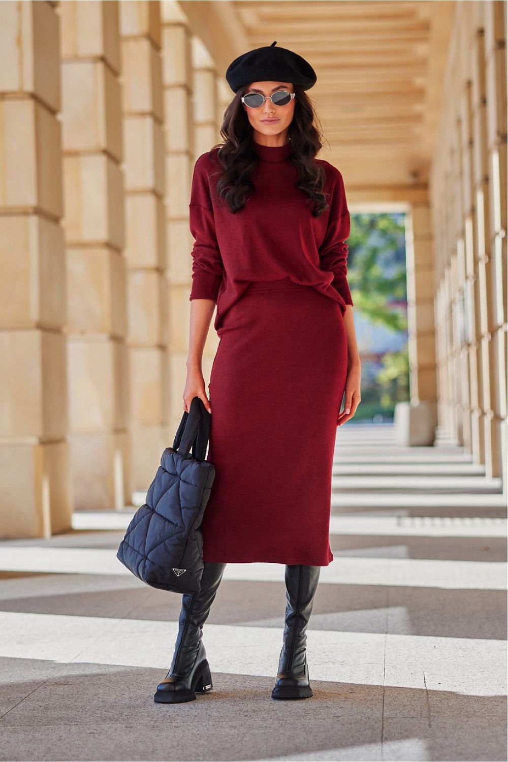 Carmen – strikkeskjørt med stil og komfort - Roco Fashion fra MS StyleHaven, størrelse 38, med long, bukselengde long, kjolelengde midi, kjolestil wrap; a-line
