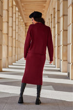 Carmen – strikkeskjørt med stil og komfort - Roco Fashion fra MS StyleHaven, størrelse 42, med long, bukselengde long, kjolelengde midi, kjolestil wrap; a-line