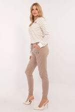 Sett - Relevance til dame fra MS StyleHaven, laget av Bomull; Elastan-1, farge beige, størrelse S/M, med long ermer, perfekt til dress
