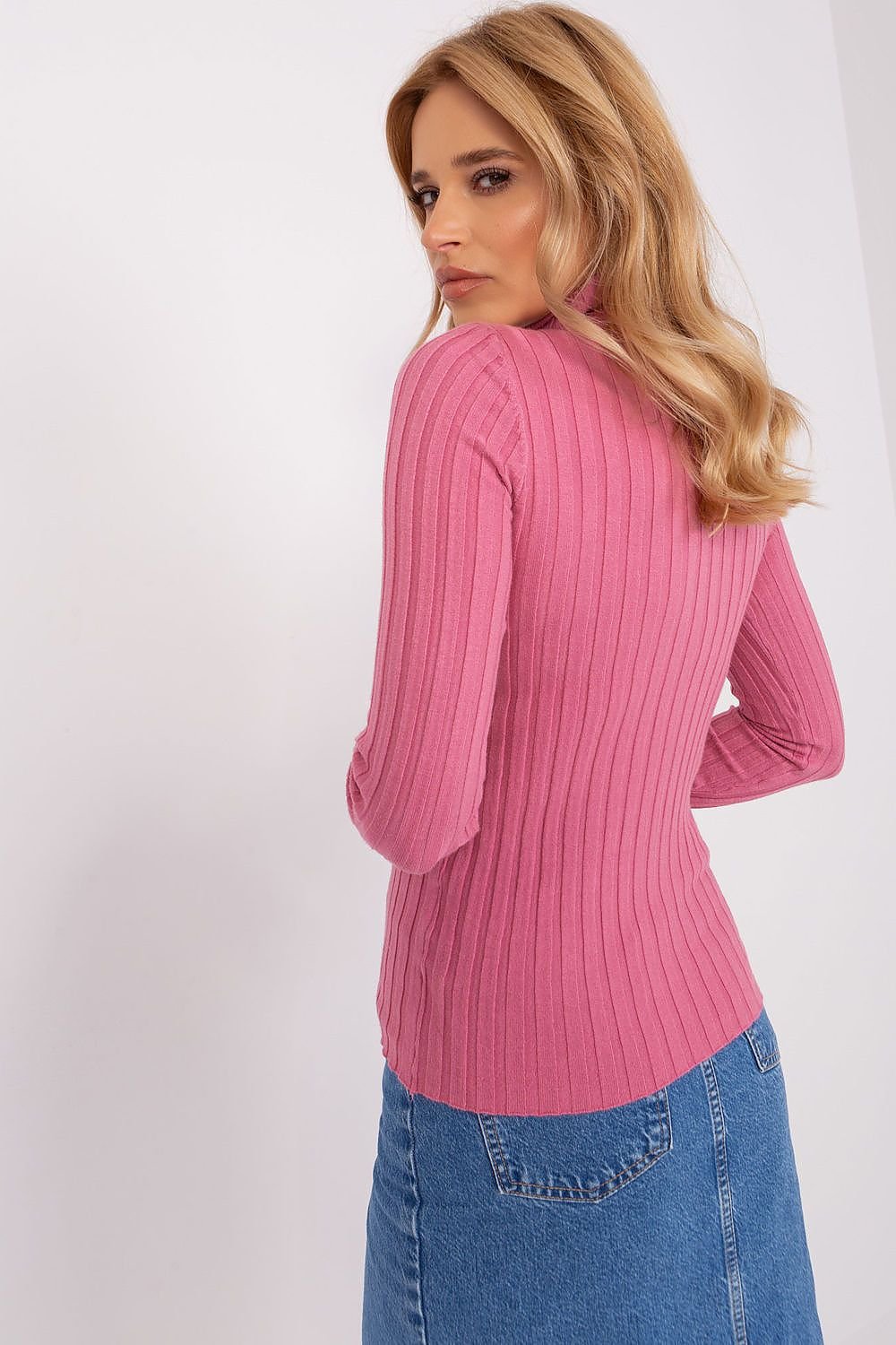 Turtleneck genser til dame fra MS StyleHaven, størrelse S/M, med long, bukselengde long, kjolelengde short; knee; mini; midi, kjolestil sweater; other