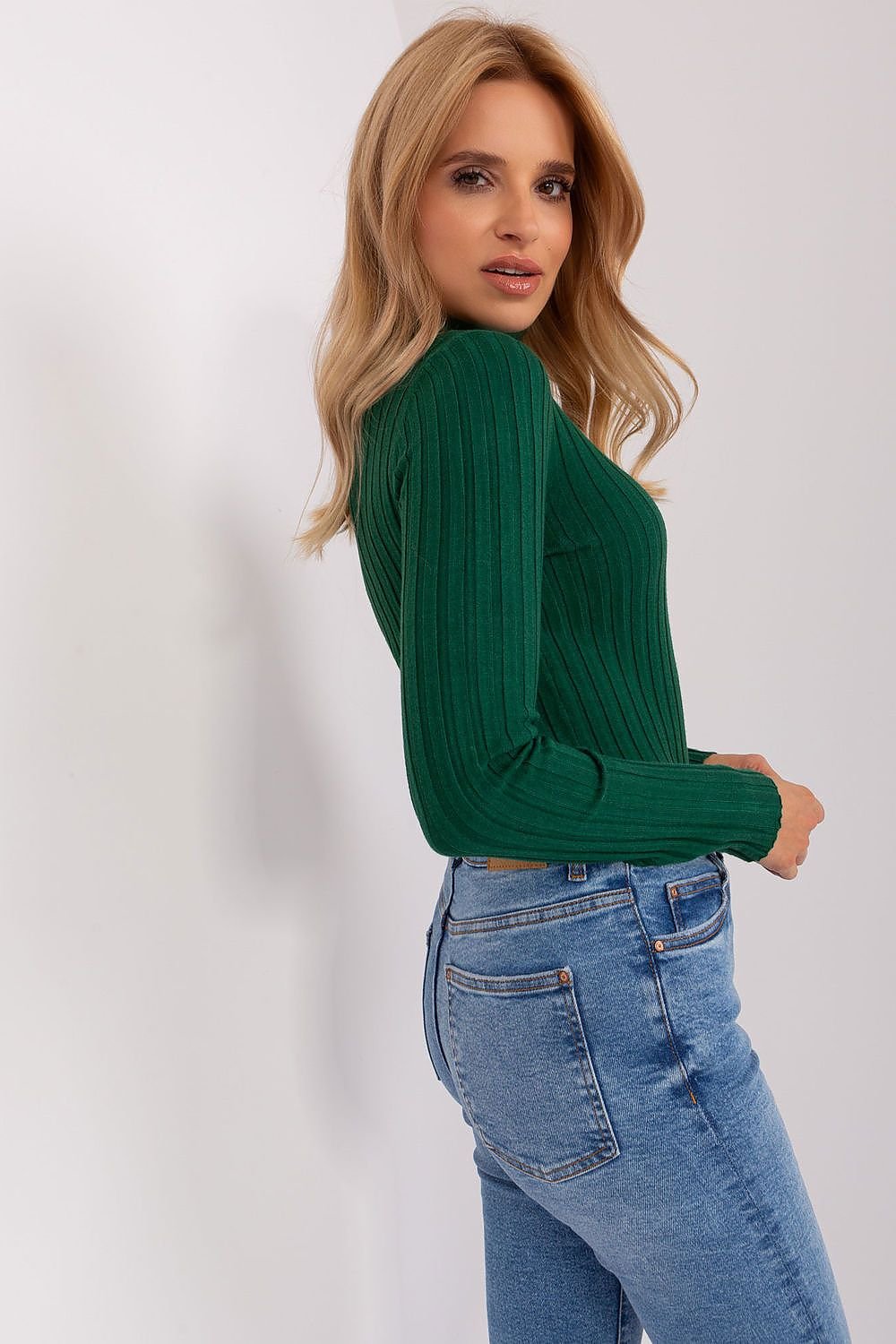 Turtleneck genser til dame fra MS StyleHaven, størrelse S/M, med long, bukselengde long, kjolelengde short; knee; mini; midi, kjolestil sweater; other