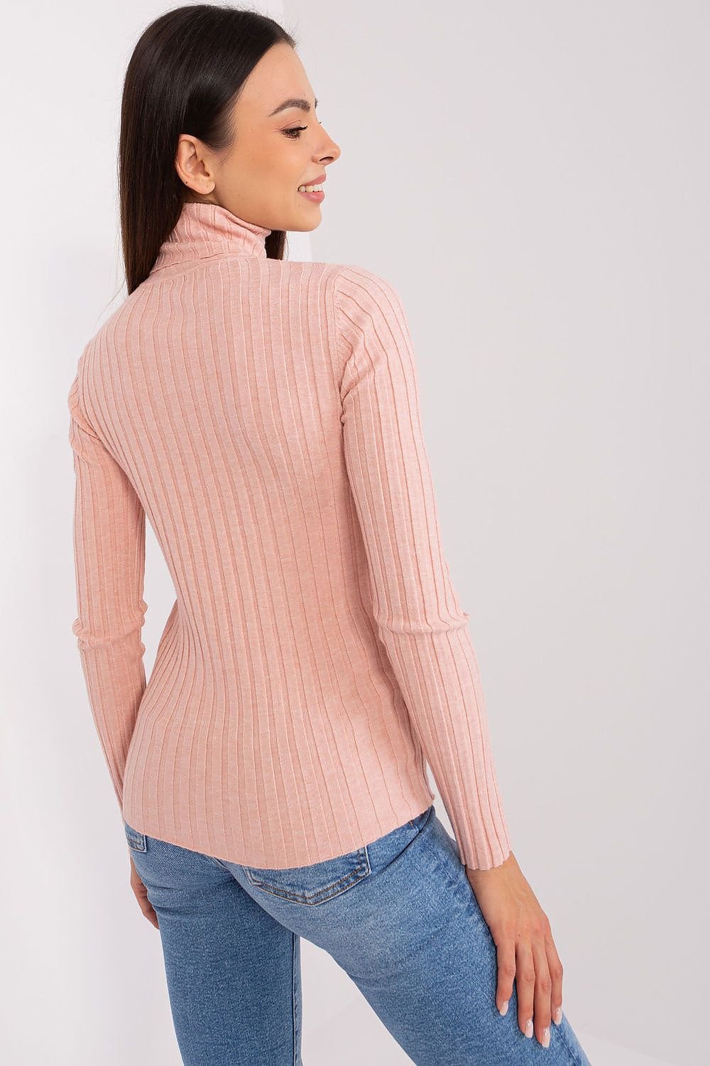 Turtleneck genser til dame fra MS StyleHaven, størrelse M/L, med long, bukselengde long, kjolelengde short; knee; mini; midi, kjolestil sweater; other