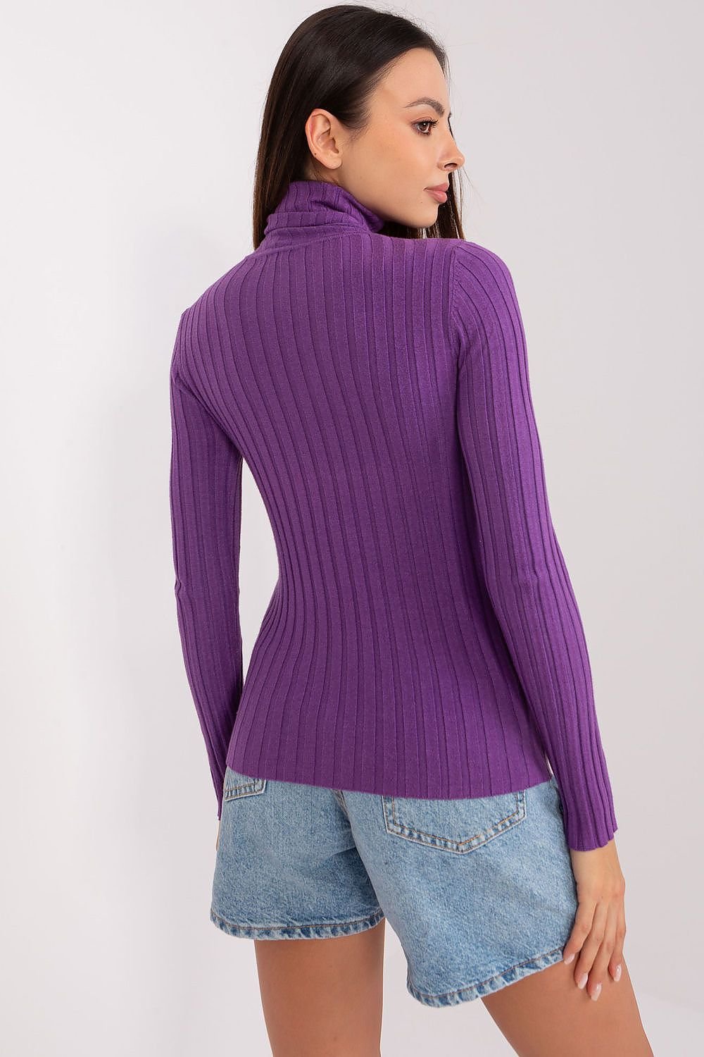 Turtleneck genser til dame fra MS StyleHaven, størrelse M/L, med long, bukselengde long, kjolelengde short; knee; mini; midi, kjolestil sweater; other