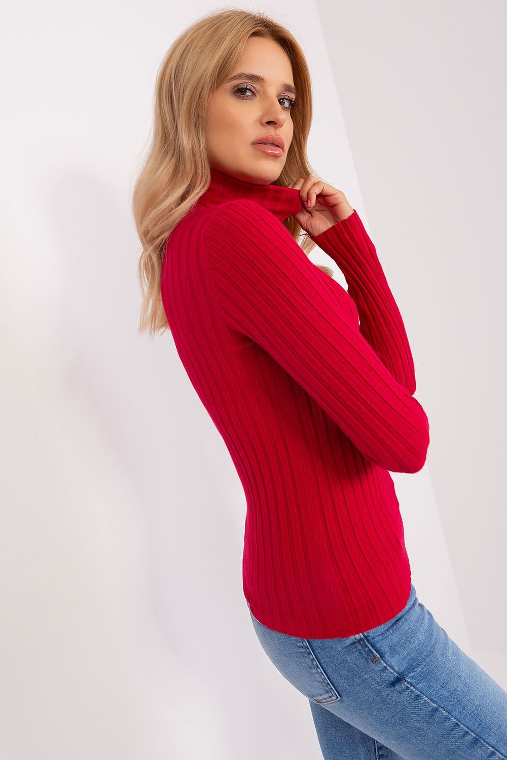 Turtleneck genser til dame fra MS StyleHaven, størrelse M/L, med long, bukselengde long, kjolelengde short; knee; mini; midi, kjolestil sweater; other