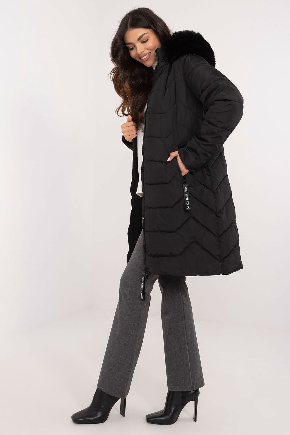 Dunjakke for kvinner til dame fra MS StyleHaven, størrelse L, med long, bukselengde long, kjolelengde maxi, kjolestil gown; sheath