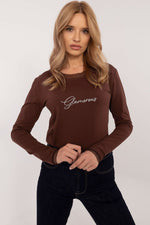Universal Bluse med Broderi - FP til dame fra MS StyleHaven, størrelse s, med long, kjolelengde knee, kjolestil sweater