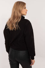 Sweatshirt med glidelås til dame fra MS StyleHaven, størrelse L, med short, bukselengde long, kjolelengde maxi, kjolestil gown; sheath
