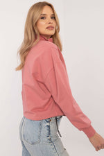 Sweatshirt med glidelås til dame fra MS StyleHaven, størrelse S, med short, bukselengde long, kjolelengde maxi, kjolestil gown; sheath