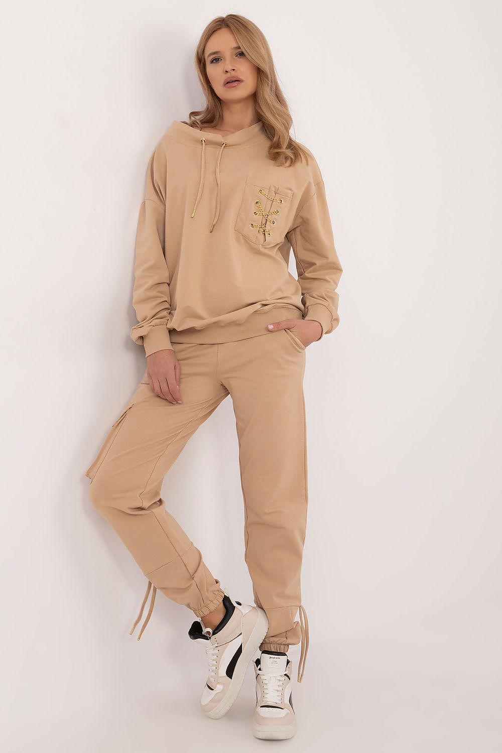 Stilig Joggedress med Kjede - FP til dame fra MS StyleHaven, størrelse s, med long, kjolelengde knee, kjolestil sweater