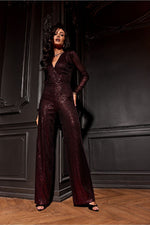 Asurio glitrende Jumpsuit – Roco Fashion fra MS StyleHaven, størrelse 36, med long, bukselengde long, kjolelengde maxi, kjolestil sheath