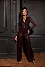 Asurio glitrende Jumpsuit – Roco Fashion fra MS StyleHaven, størrelse 38, med long, bukselengde long, kjolelengde maxi, kjolestil sheath