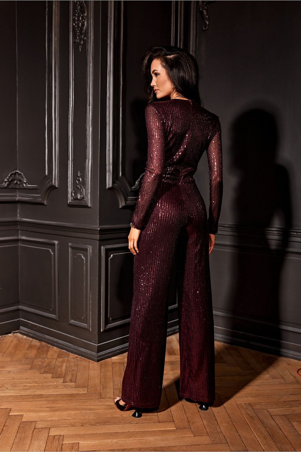 Asurio glitrende Jumpsuit – Roco Fashion fra MS StyleHaven, størrelse 40, med long, bukselengde long, kjolelengde maxi, kjolestil sheath