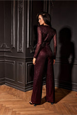 Asurio glitrende Jumpsuit – Roco Fashion fra MS StyleHaven, størrelse 40, med long, bukselengde long, kjolelengde maxi, kjolestil sheath