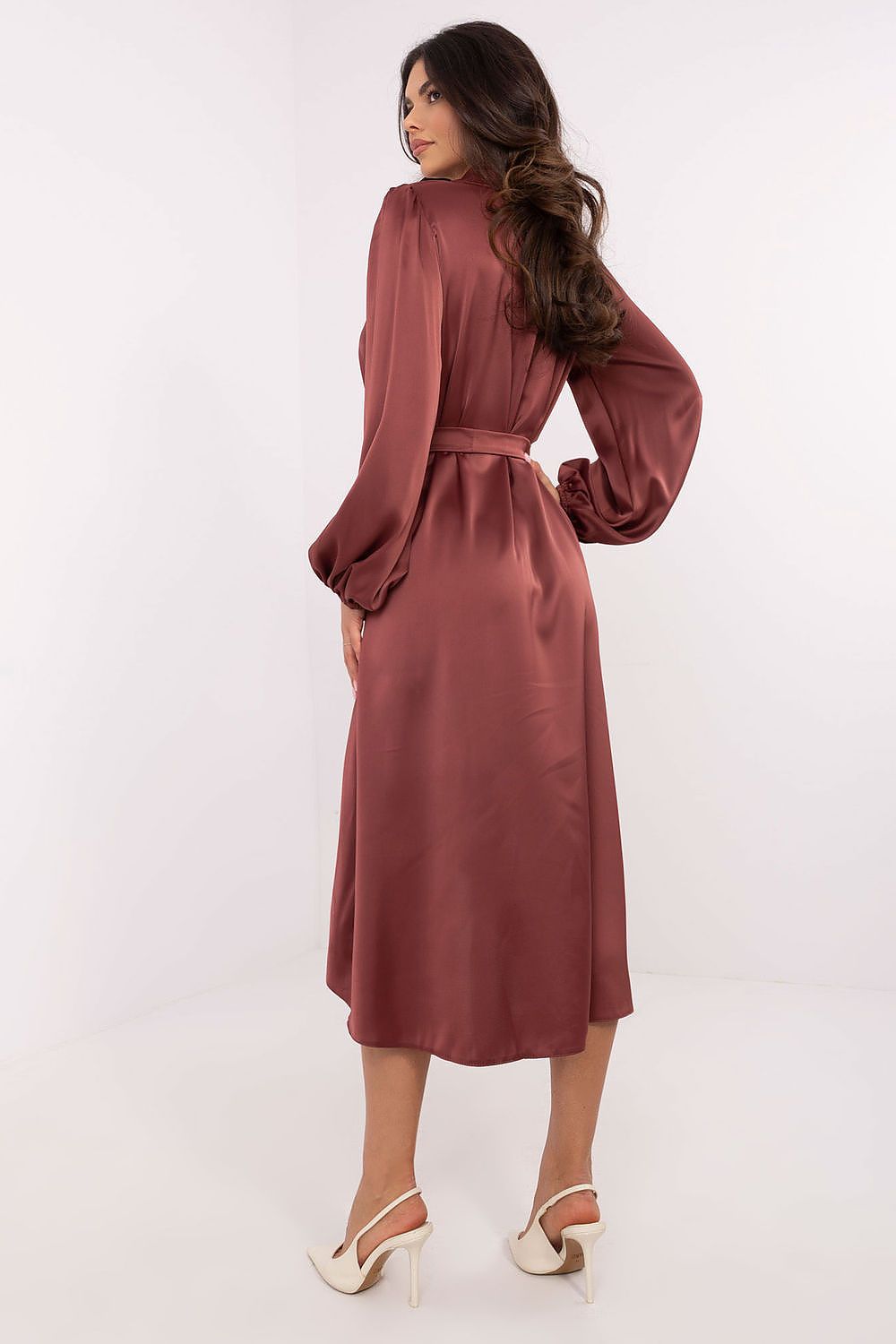 Wild Charm – Lakerta Skjortekjole til dame fra MS StyleHaven, laget av Viskose; polyester, farge Rød 2, størrelse L/XL, med long ermer, perfekt til casual; dress