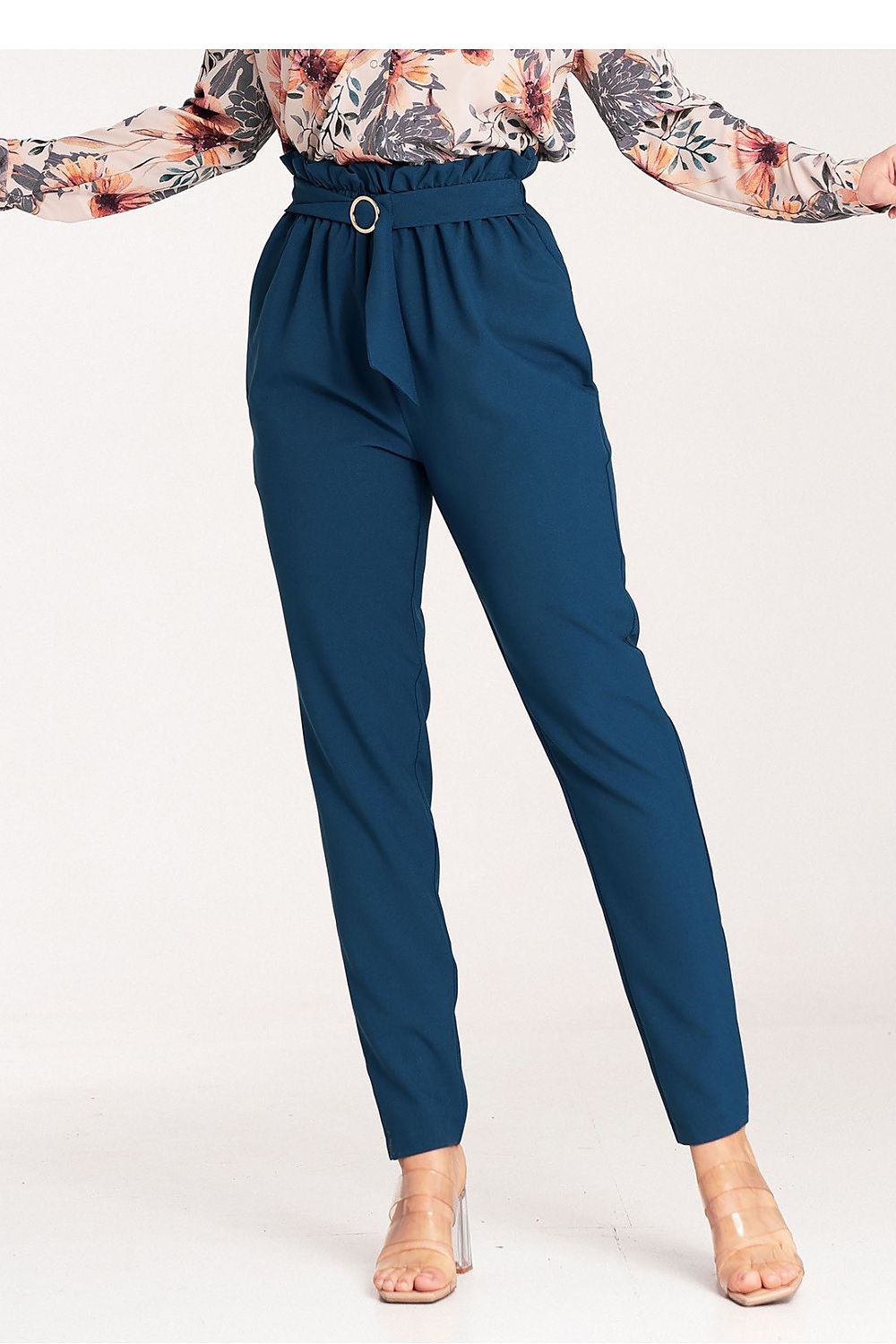 Golden Grace Pants - Figl til dame fra MS StyleHaven, laget av polyester, farge Marineblå, størrelse S, med sleeveless; strapless ermer, perfekt til casual; dress
