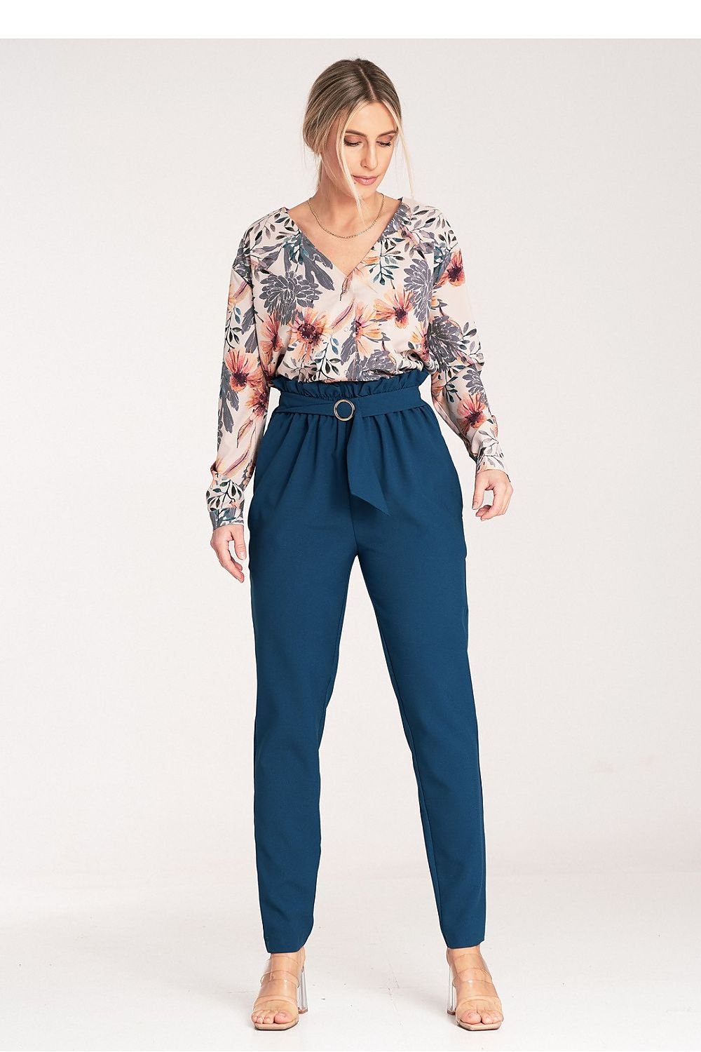 Golden Grace Pants - Figl til dame fra MS StyleHaven, laget av polyester, farge Marineblå, størrelse M, med sleeveless; strapless ermer, perfekt til casual; dress