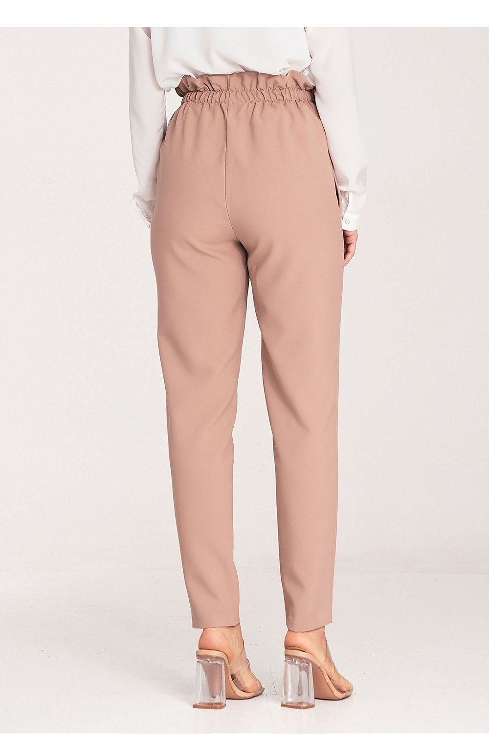 Golden Grace Pants - Figl til dame fra MS StyleHaven, laget av polyester, farge beige, størrelse L, med sleeveless; strapless ermer, perfekt til casual; dress